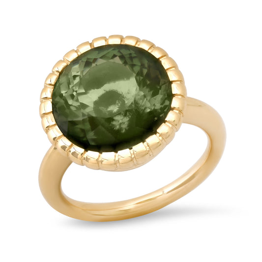 Eros Round Green Tourmaline Ring