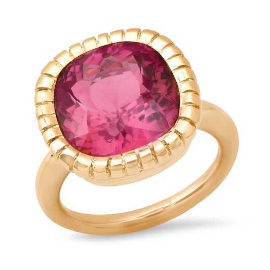 Eros Cushion Cut Pink Tourmaline Ring