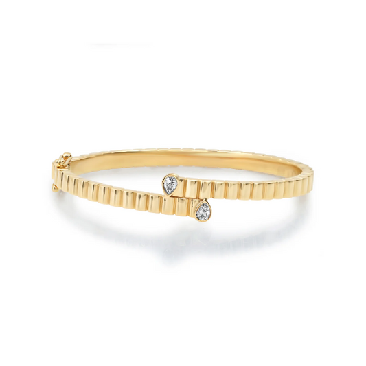 14K YG Pear Shaped Diamond Aura Bracelet