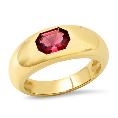 14K YG Tourmaline Gypsy Ring