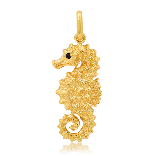 14K YG Sea Horse Charm