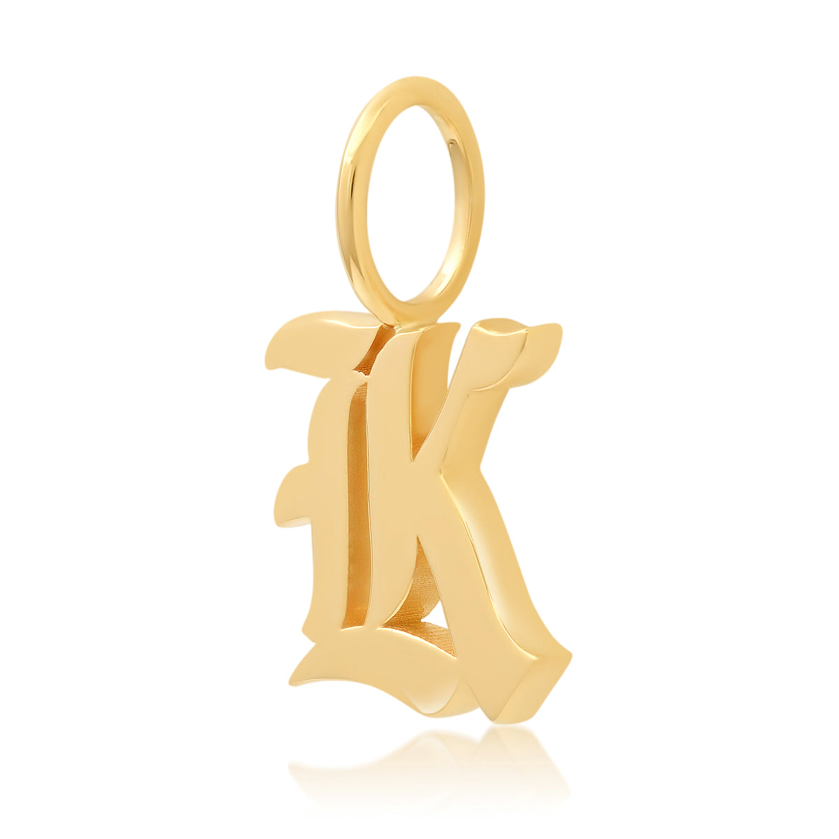 14K YG USE YOUR WORDS Initial Charm